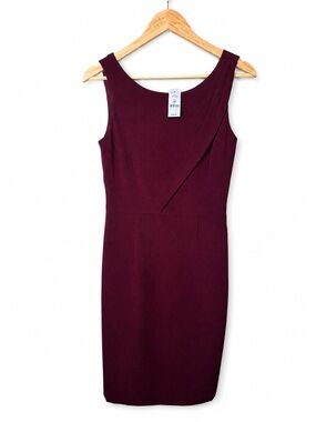 White House Black Market Sleeveless Dress Maroon Size 2 NWT Elegant Wedding